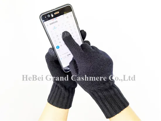 Touchscreen cashmere gloves — supplier product photograph