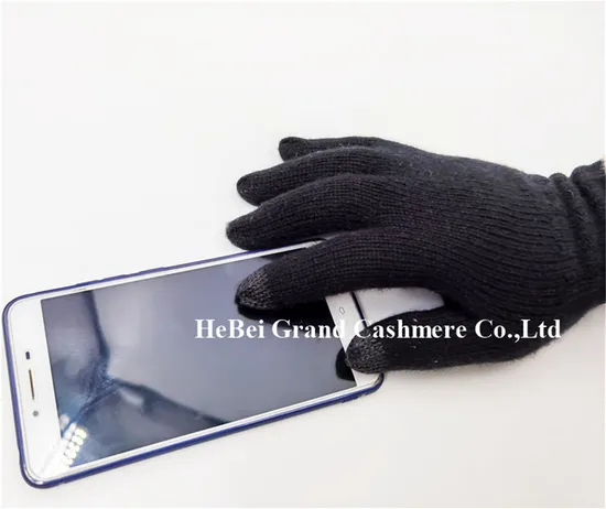 Touchscreen cashmere gloves — supplier product photograph