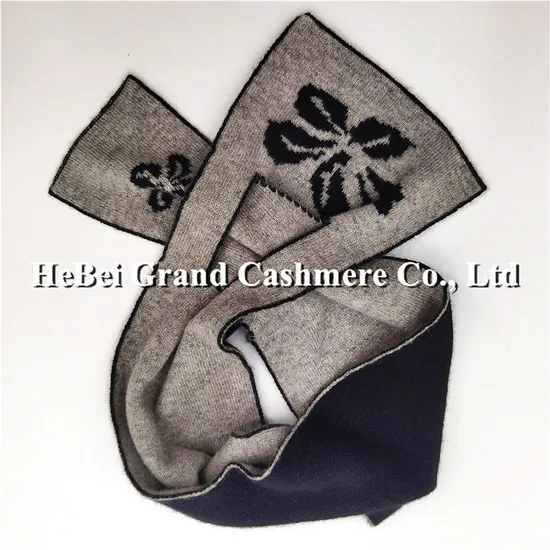 Reversible floral cashmere collar scarf — supplier product photograph